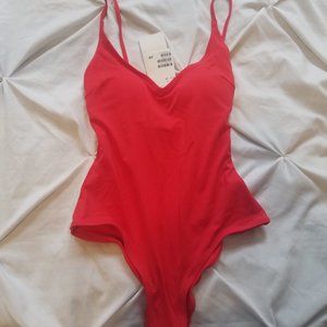 NWT Red women's one-piece swimsuit
